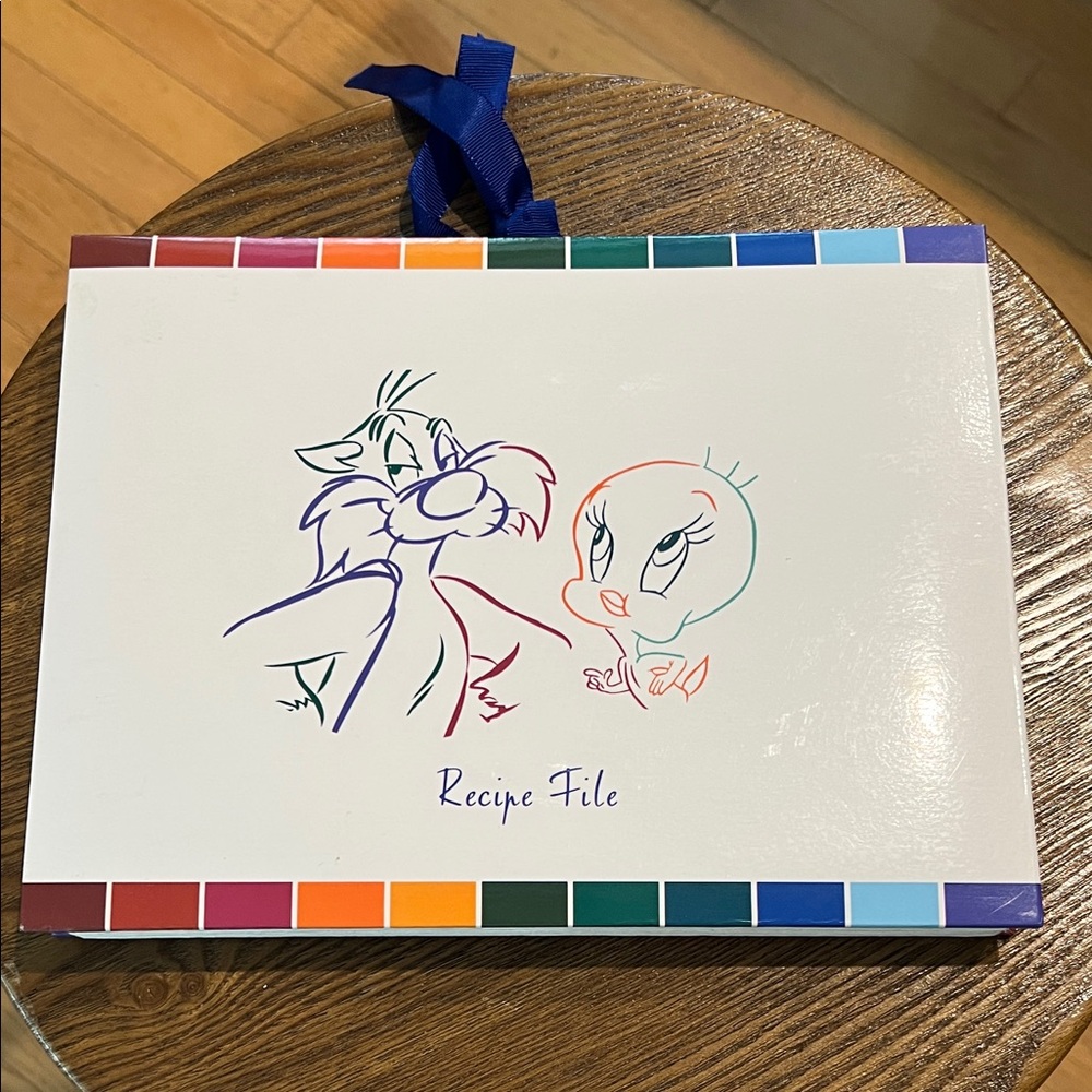Warner Bros. Recipe File with Colorful Cartoon Design